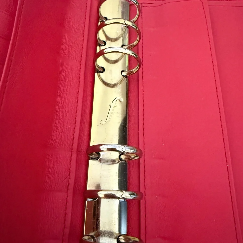 Rare Unicorn Red Woven personal Filofax